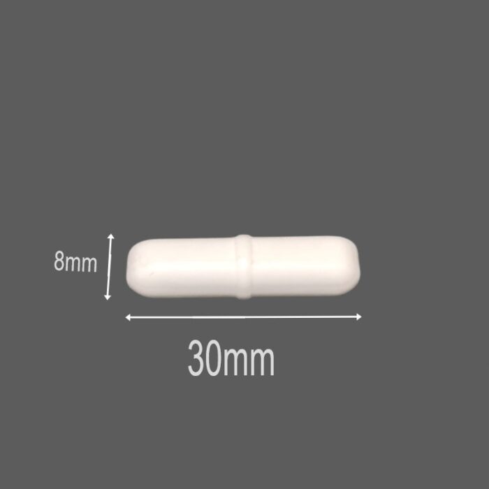 Magnetic stirrer bar 8mm x 30mm PTFE, Cylindrical with center ring