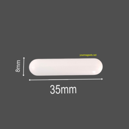 Magnetic stirring bar, PTFE, cylindrical, 8mm x 35mm