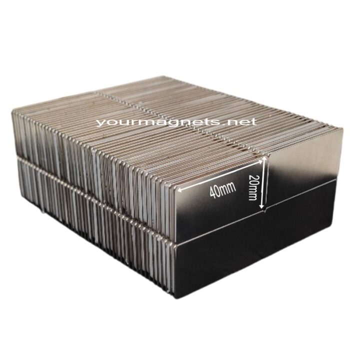 Neodymium Blockmagnet, 40mm x 20mm x 1mm, N35