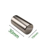 Neodymium magnet, round, 15mm diameter, 30mm height, N45