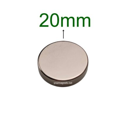 Neodymium magnet, round, 20mm diameter, 5mm height, N45