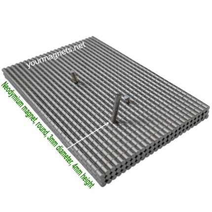 Neodymium magnet, round, 3mm diameter, 4mm height, N35
