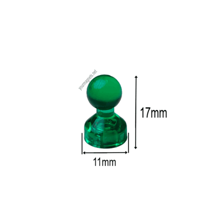 Cone Magnets 11 mm × 17 mm Green Transparent – Neodymium Core (Pack of 20)