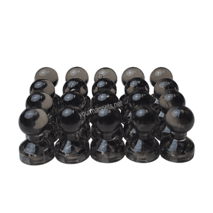 Cone Magnets 11 mm × 17 mm Black Transparent – Neodymium Core (Pack of 20)
