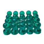 Cone Magnets 11 mm × 17 mm Green Transparent – Neodymium Core (Pack of 20)