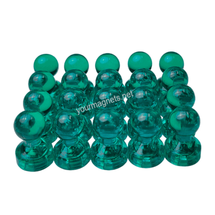 Cone Magnets 11 mm × 17 mm Green Transparent – Neodymium Core (Pack of 20)