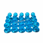 Cone Magnets 15 mm × 20 mm Blue Transparent – Neodymium Core (Pack of 20)