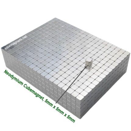 Neodymium Cubemagnet, 5mm x 5mm x 5mm, N35