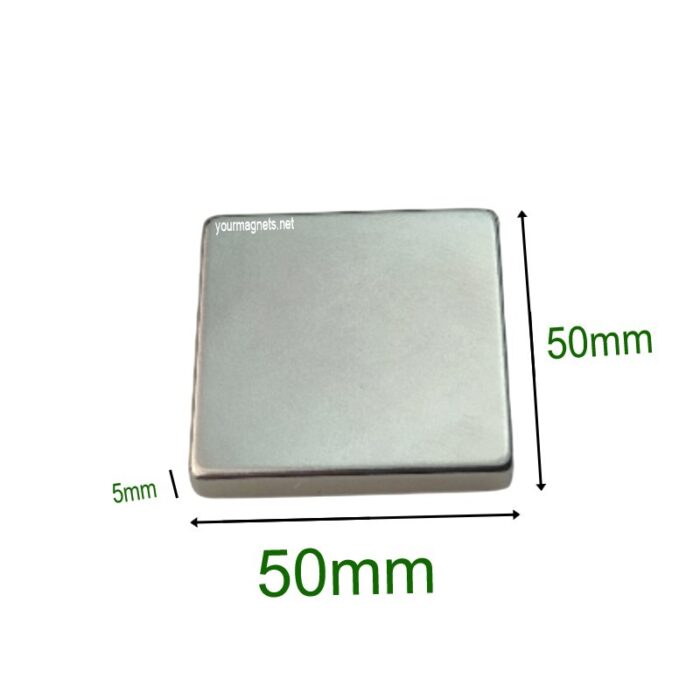 Neodymium Blockmagnet, 50mm x 50mm x 5mm, N45