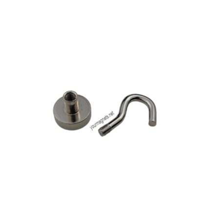 Neodymium hook magnet Ø16mm, holds approx. 6 kg