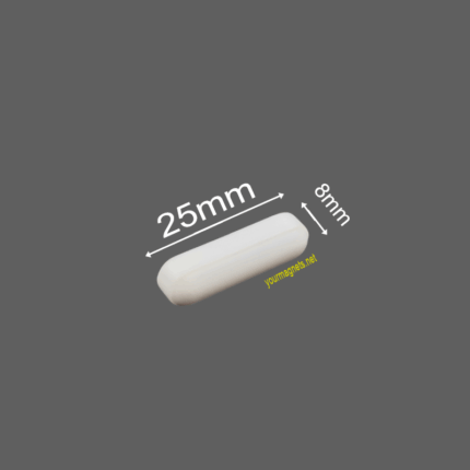 PTFE Magnetic Stir Bar – Cylindrical, 8 mm × 25 mm | Temperature Resistant –200 °C to +260 °C