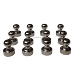 Cone Magnet Ø12×16 mm, Silver, with Neodymium Core – Pack of 12