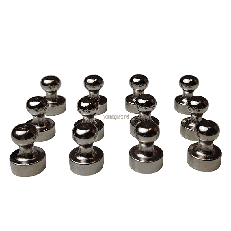 Cone Magnet Ø12×16 mm, Silver, with Neodymium Core – Pack of 12 Cone Magnet Ø12×16 mm, Silver, with Neodymium Core – Pack of 12