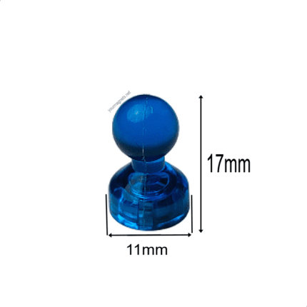 Cone Magnets 11 mm × 17 mm Blue Transparent – Neodymium Core (Pack of 20)