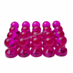 Cone Magnets 11 mm × 17 mm Pink Transparent – Neodymium Core (Pack of 20)