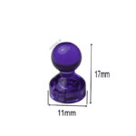 Cone Magnets 11 mm × 17 mm Purple Transparent – Neodymium Core (Pack of 20)