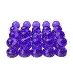 Cone Magnets 11 mm × 17 mm Purple Transparent – Neodymium Core (Pack of 20)