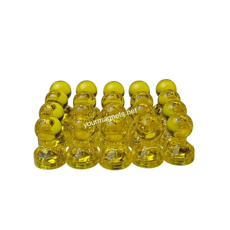 Cone Magnets 11 mm × 17 mm Yellow Transparent – Neodymium Core (Pack of 20) Cone Magnets 11 mm × 17 mm Yellow Transparent – Neodymium Core (Pack of 20)
