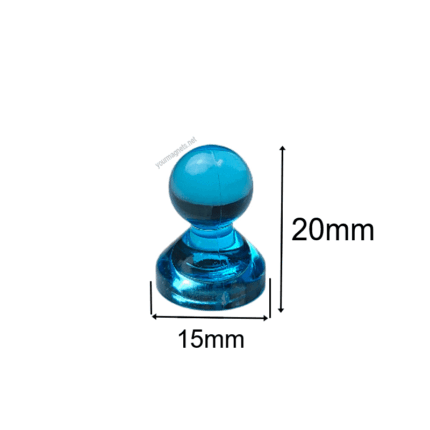 Cone Magnets 15 mm × 20 mm Blue Transparent – Neodymium Core (Pack of 20)