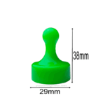 Cone Magnets Ø29×38 mm, Green, with Neodymium Core – Set of 4