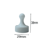 Cone Magnets Ø29×38 mm, White, with Neodymium Core – Set of 4